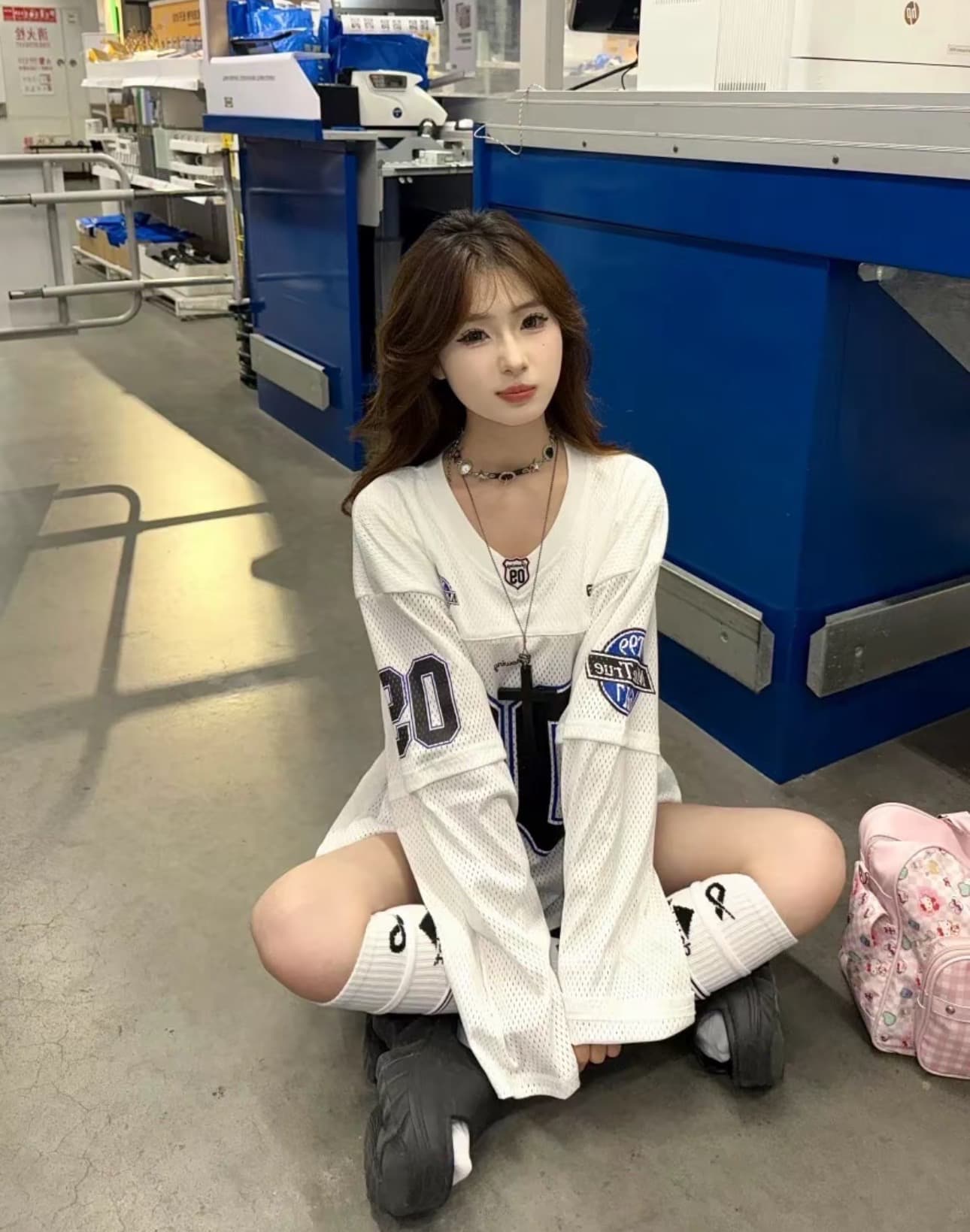원본 솜씨 광저우 원단 긴팔 티셔츠 여성 이미지 2