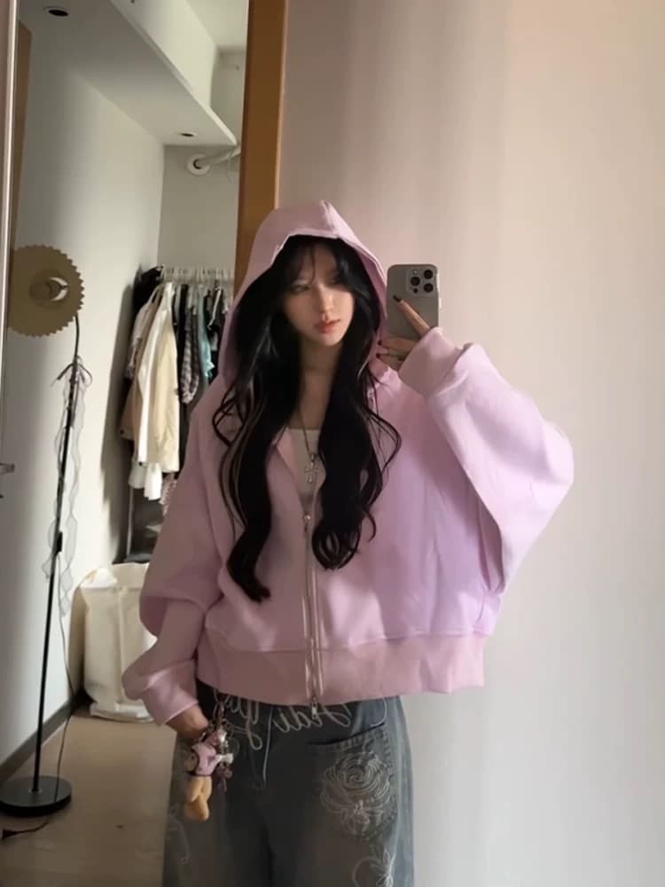 광저우 순수한 Mianhua 면 복합 얇은 스타일 털이 있는 자수 루즈핏 후드티 맨위 이미지 2