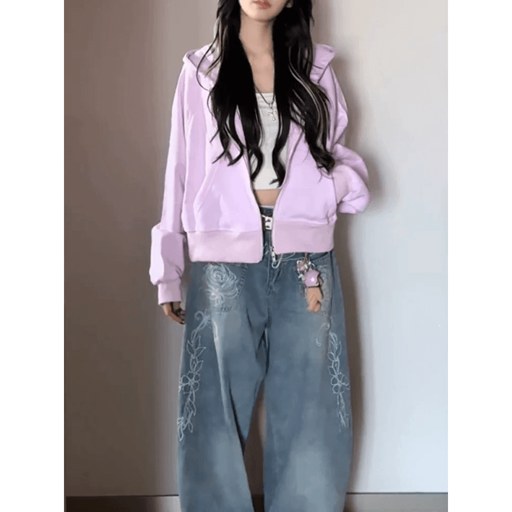 광저우 순수한 Mianhua 면 복합 얇은 스타일 털이 있는 자수 루즈핏 후드티 맨위 이미지 5