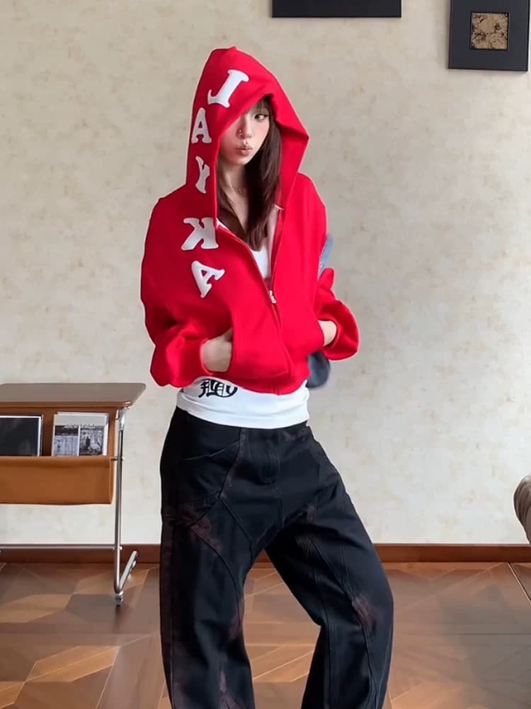 광저우 순수한 Mianhua 면 복합 얇은 스타일 털이 있는 프린트 포밍 몸매 가꾸기 후드티 상세 이미지 5