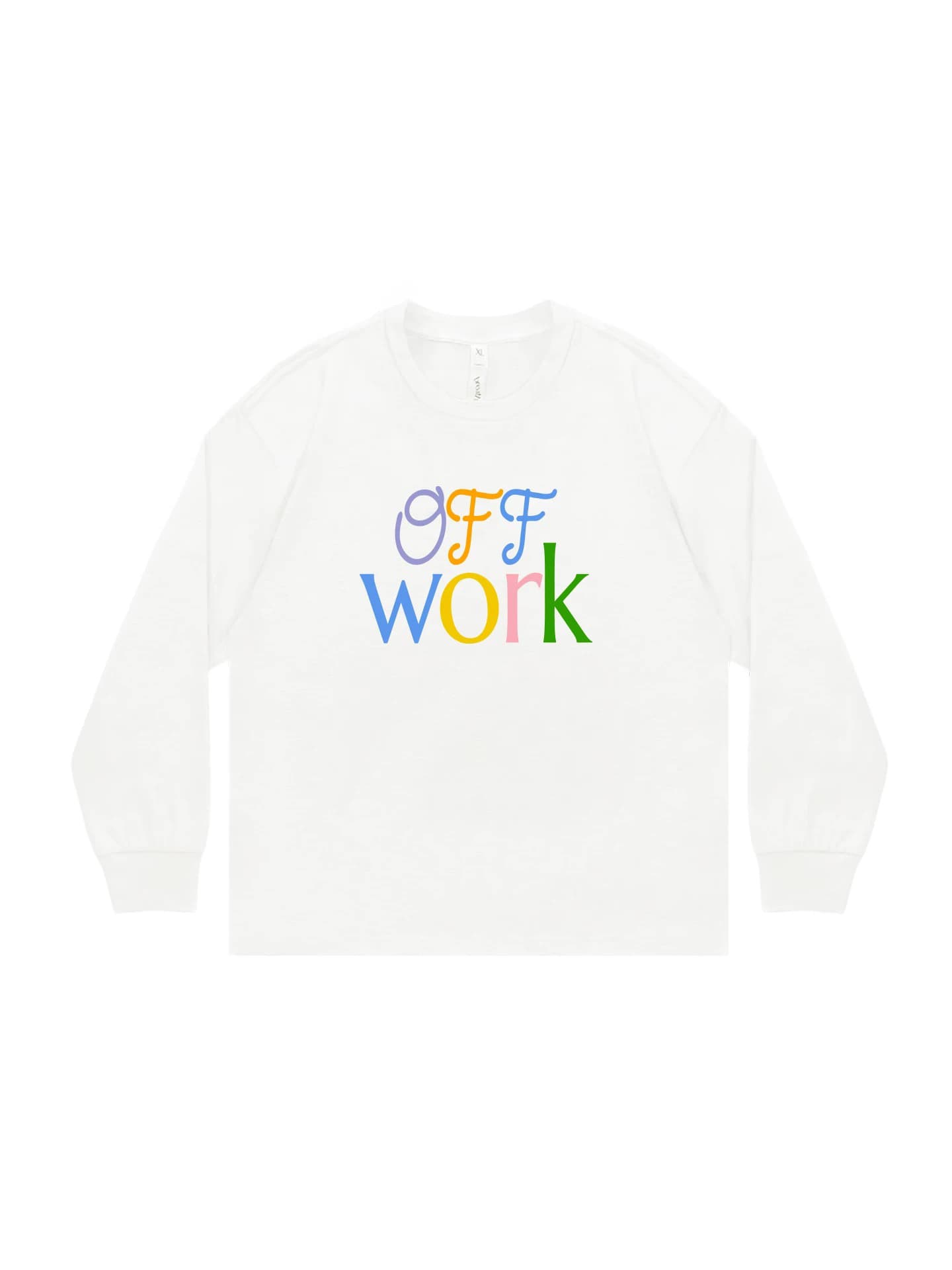 offwork 색상 신분증 프린트 가을 캐주얼 느슨함 긴팔 티셔츠 상세 이미지 5