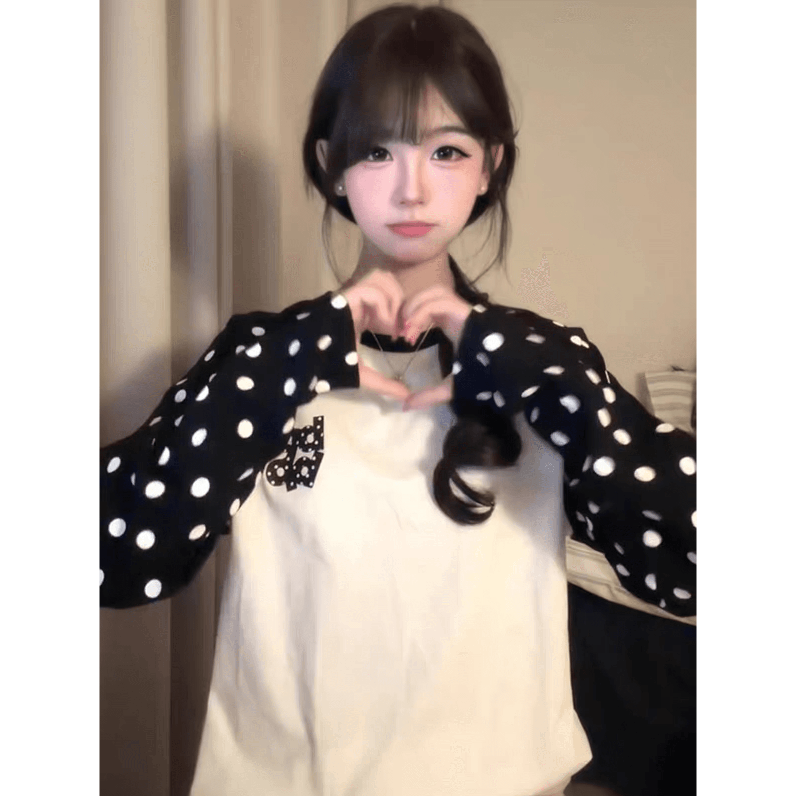 좋은 품질 비 압력 그림 19 지점 220 그램 순면 긴팔 티셔츠 여성 이미지 5