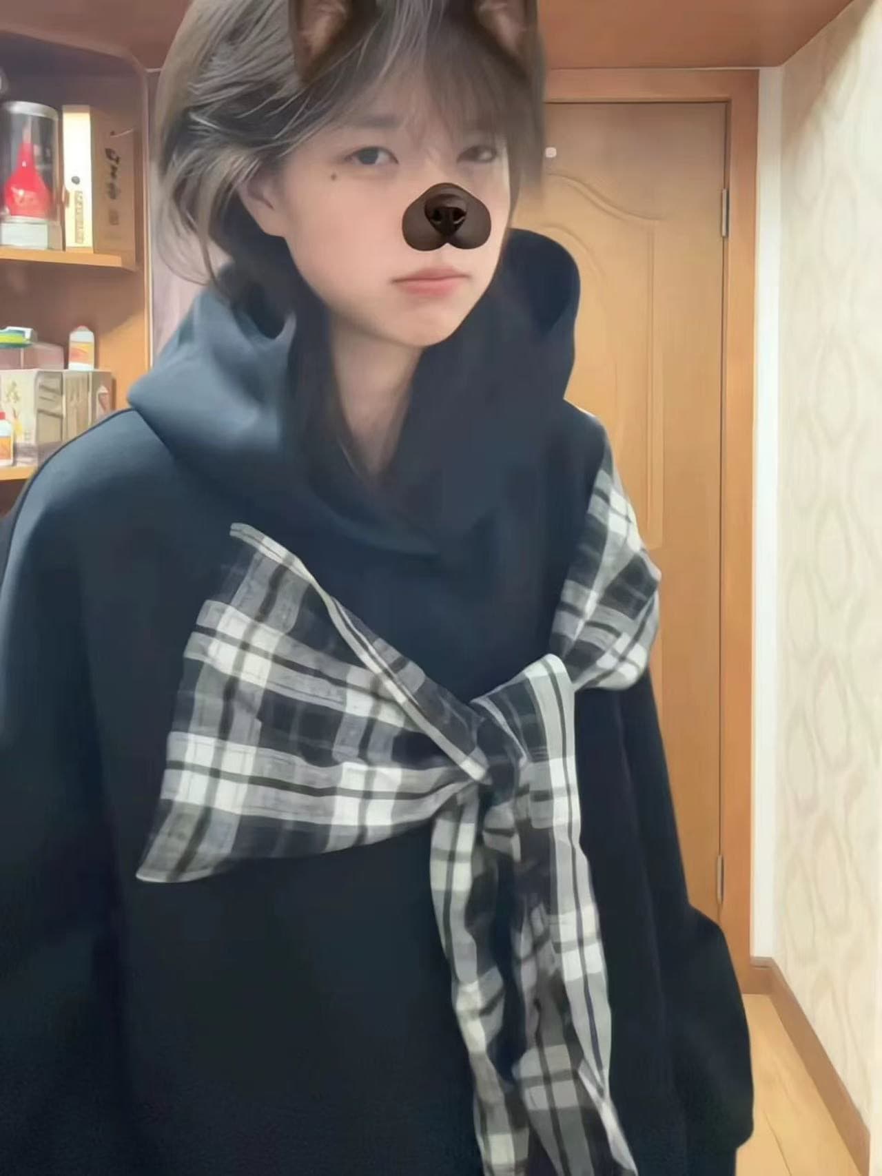 좋은 품질 원본 솜씨 광저우 체크 직물 순수한 Mianhua 면 후드 티 스웨터 이미지 2