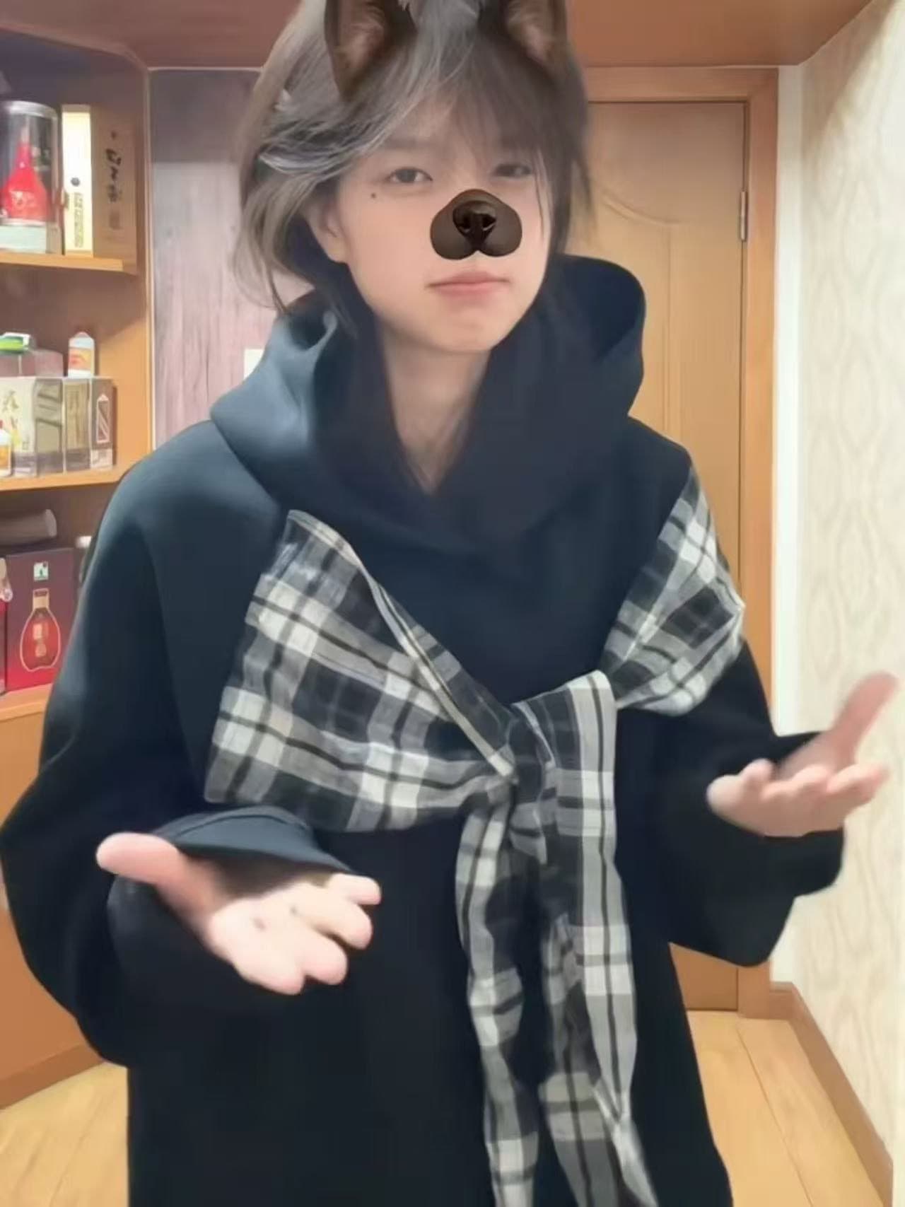 좋은 품질 원본 솜씨 광저우 체크 직물 순수한 Mianhua 면 후드 티 스웨터 상세 이미지 5