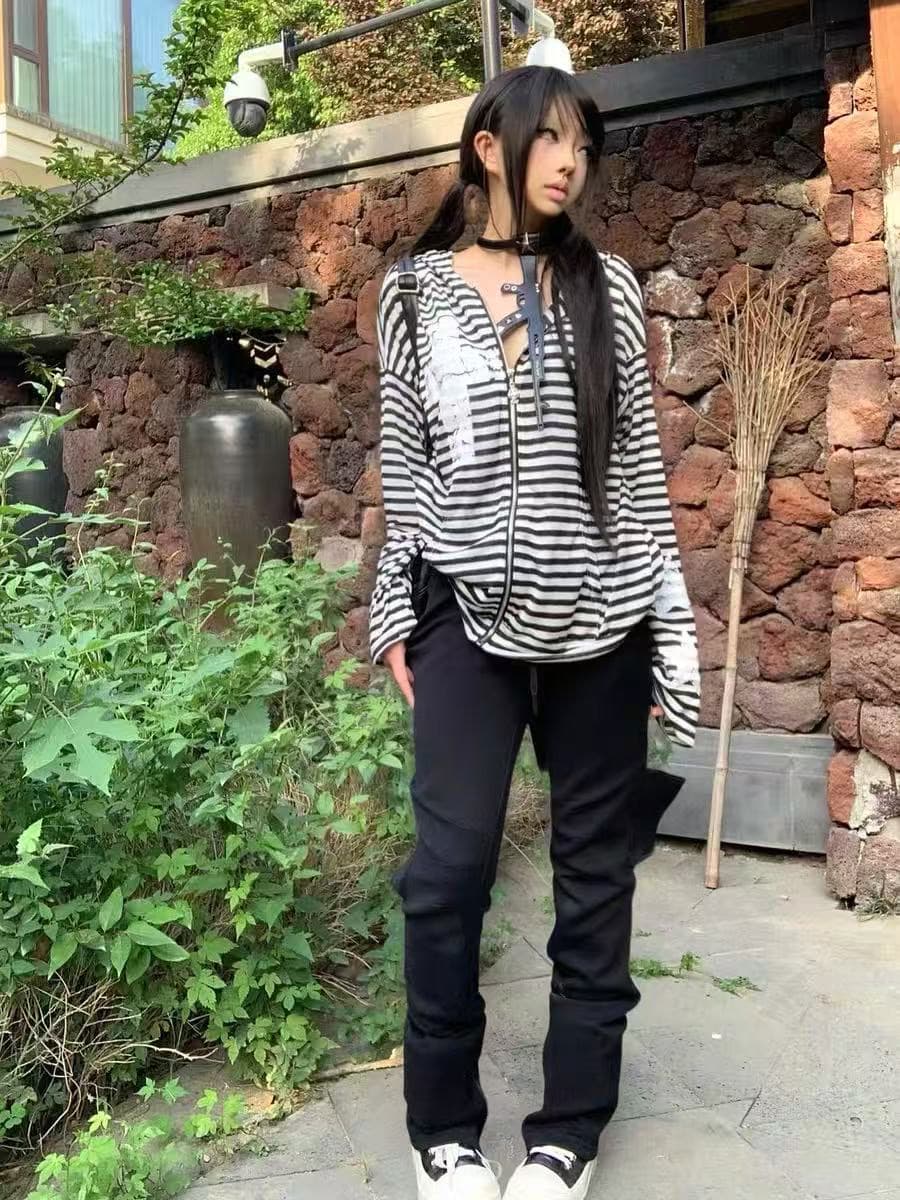 원본 티타늄 합금 지퍼 헤드 국방 눈꽃 면 자외선 차단 블라우스 여성 이미지 3