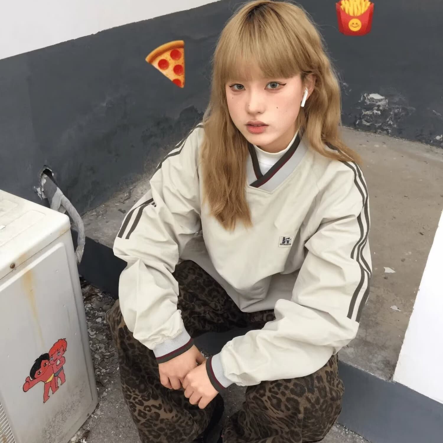 일본식 하라주쿠 새로운 느긋한 문예 봄 품격 트렌드 일반 섹션 커플 후드티 여성 아메리칸 레트로 긴팔 이미지 4