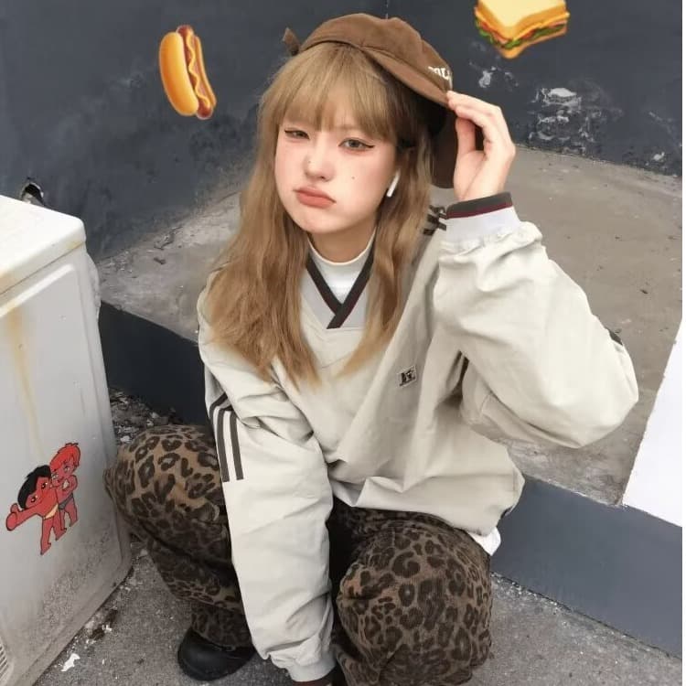 일본식 하라주쿠 새로운 느긋한 문예 봄 품격 트렌드 일반 섹션 커플 후드티 여성 아메리칸 레트로 긴팔 상세 이미지 2