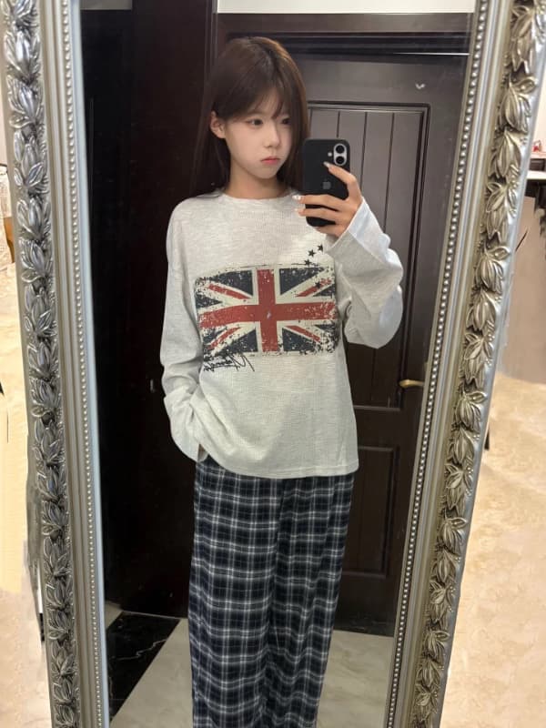 높은 품질 긴팔 티셔츠 21 순면 이후 패키지 칼라 봄 가을 새로운 라운드 넥 프린트 맨위 상세 이미지 4
