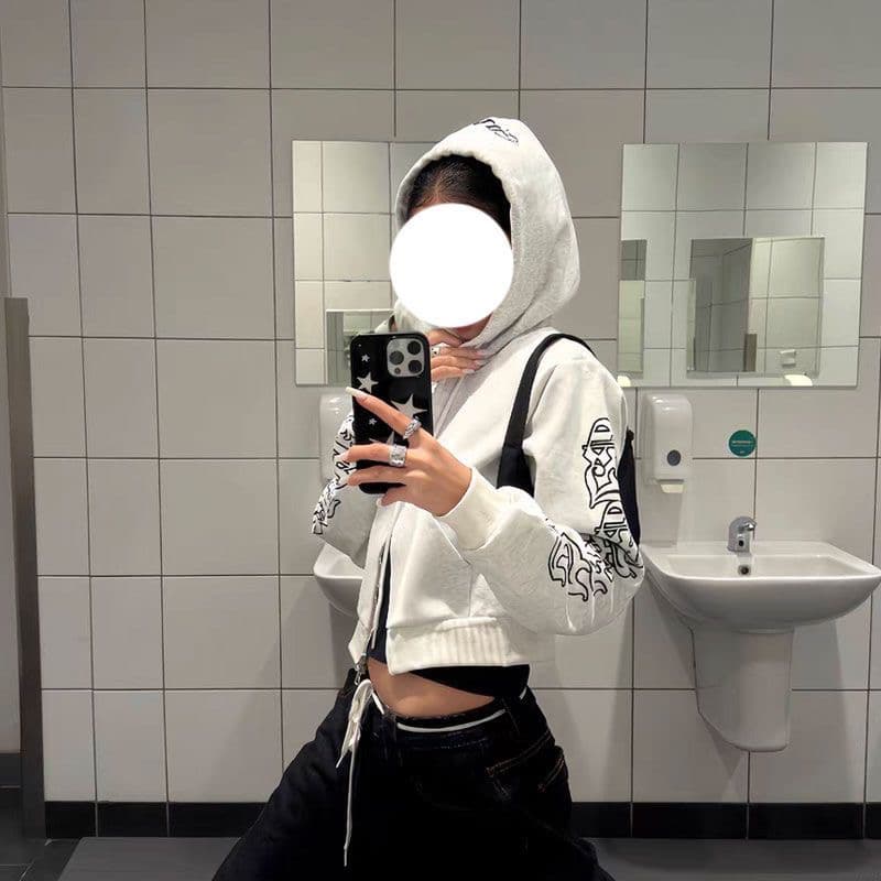 얇은 스타일 원본 솜씨 순수한 Mianhua 면 복합 후드티 여성 상세 이미지 5