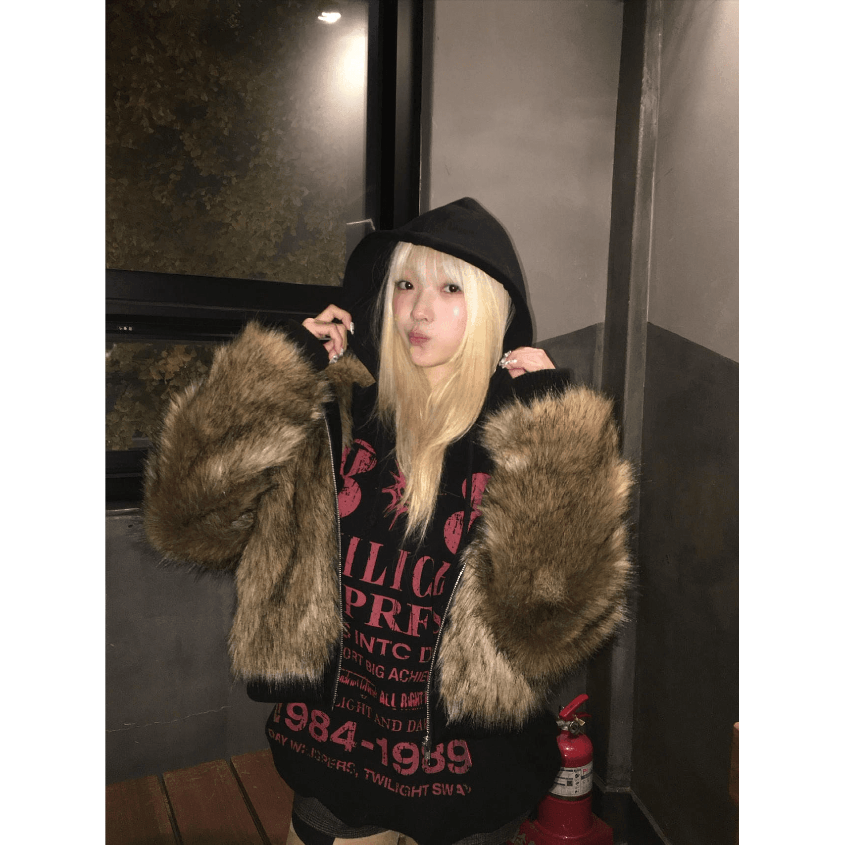 후아 면 복합 얇은 스타일 320 그램 털이 있는 420g 헝겊 느낌 프린트 없음 모자 로프 후드 티 스웨터 이미지 5