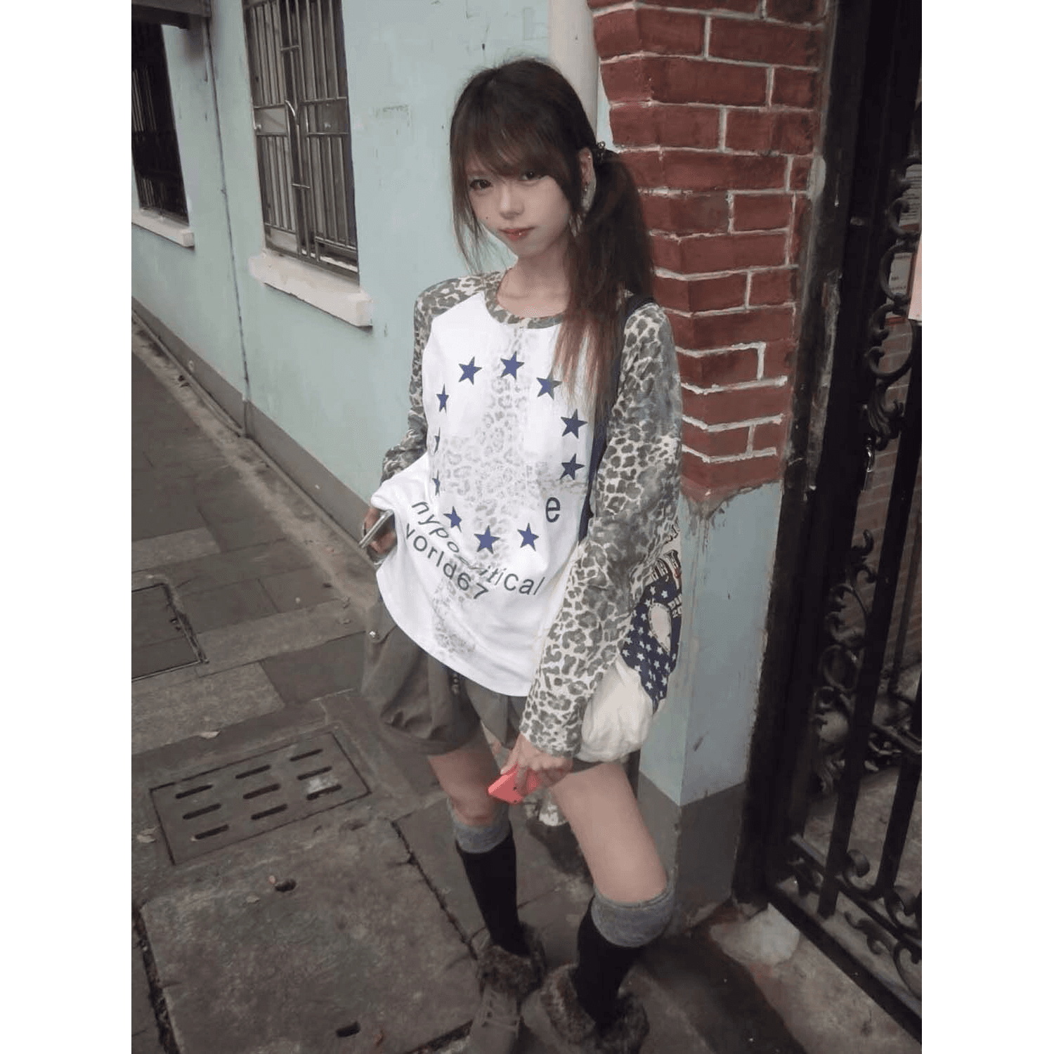 좋은 품질 솜씨 프린트 원본 순수한 Mianhua 남편 그리드 삽입 어깨 소매 긴팔 이미지 5