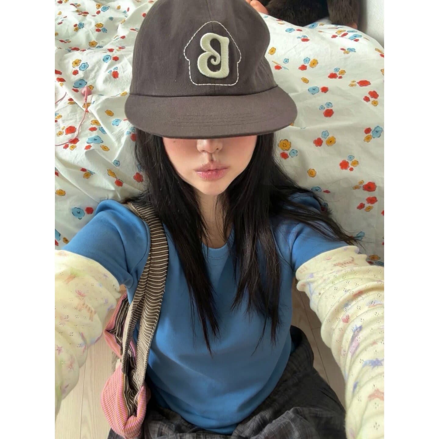 210 그램 40 좋은 면 긍정적 인 어깨 티셔츠 일반 루즈핏 낙서 프린트 상세 이미지 2