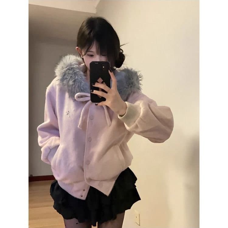 얇은 스타일 솜을 넣은 털이 있는 원본 솜씨 원본 원단 여성 코트