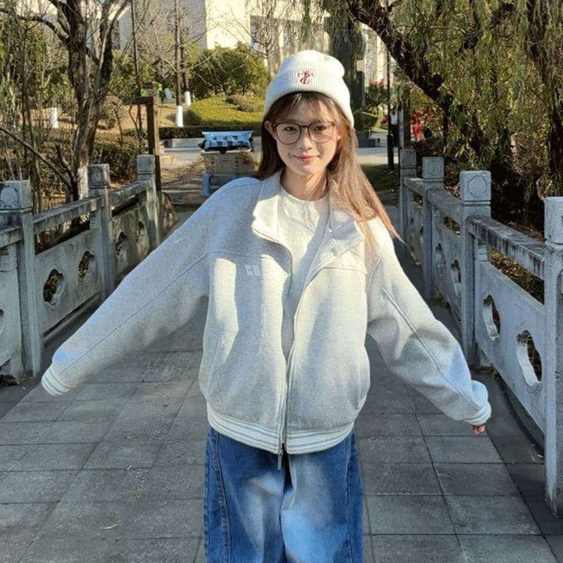 얇은 스타일 이후 패키지 칼라 순수한 Mianhua 면 복합 후드티 여성 상세 이미지 2