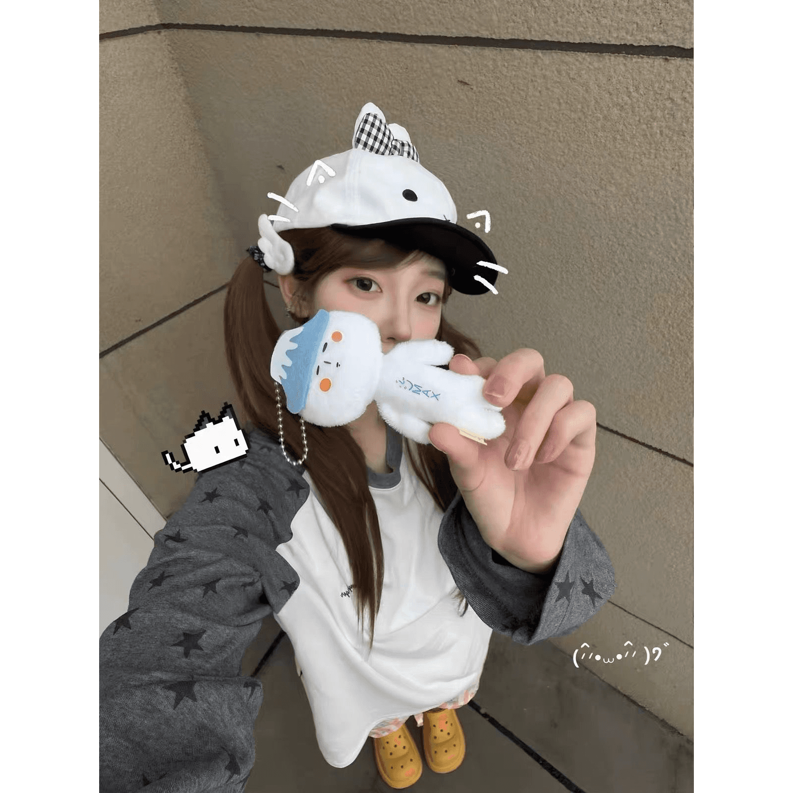 원본 솜씨 이후 패키지 칼라 순면 220 그램 프린트 긴팔 티셔츠 이미지 5