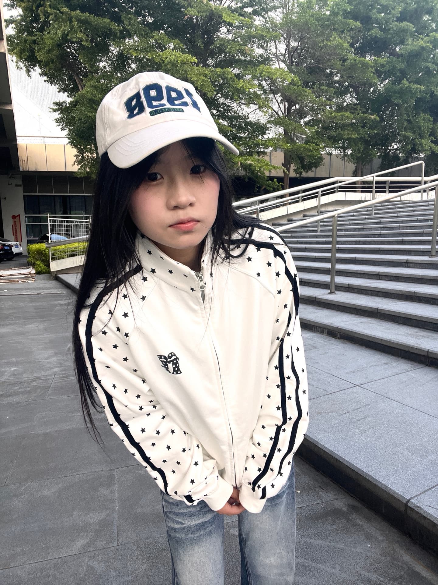 320 그램 순수한 Mianhua 면 복합 헝겊 느낌 자수 천 프린트 스탠드 칼라 재킷 이미지 3
