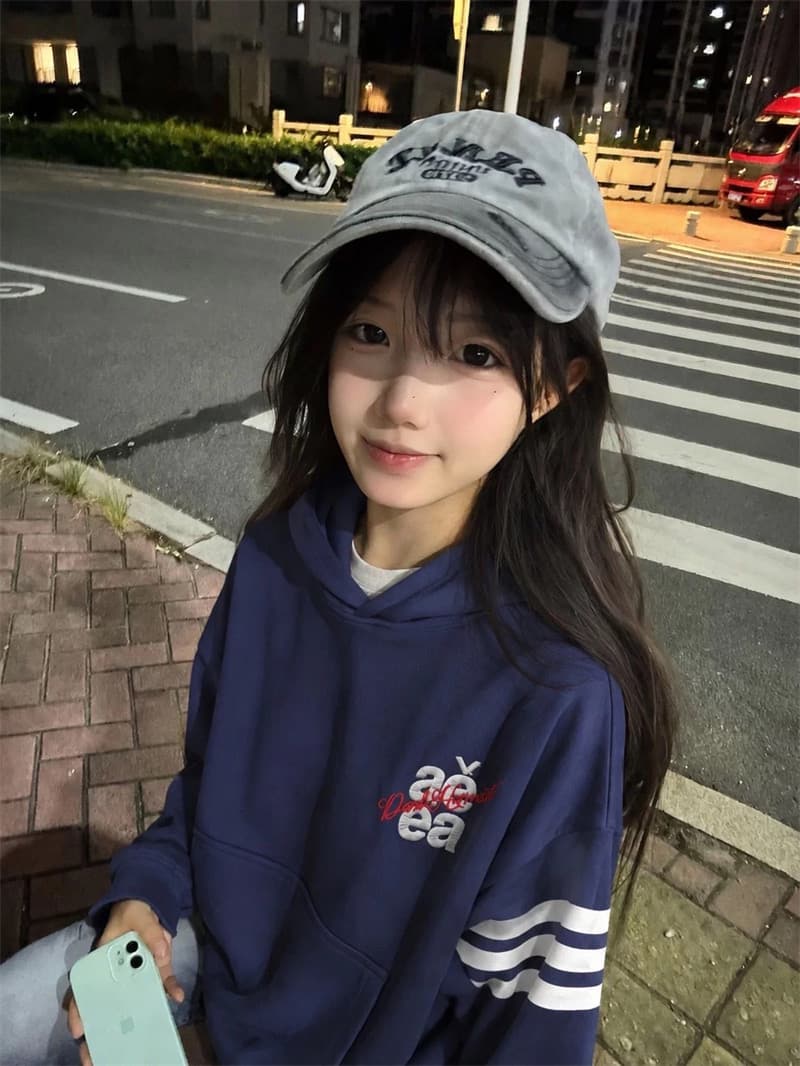 얇은 스타일 전후 자수 프린트 주문 표준 순수한 Mianhua 면 복합 후드 티 스웨터 남녀 상세 이미지 4