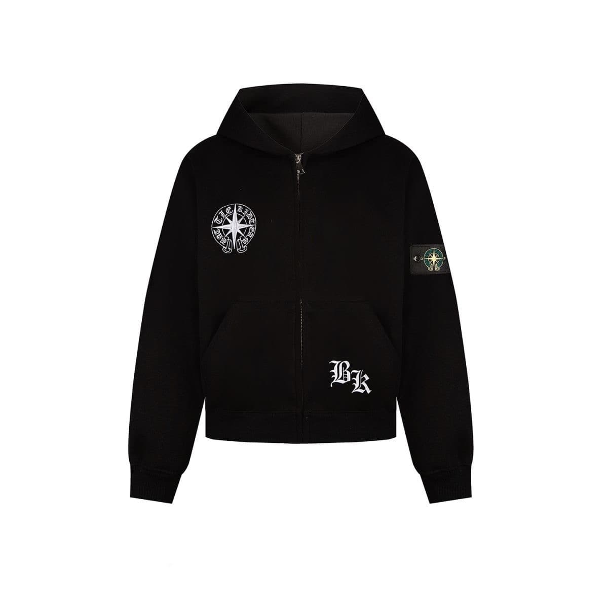 얇은 스타일 백금 지퍼 원본 부형제 이후 패키지 칼라 순수한 Mianhua 면 복합 후드티 상세 이미지 4