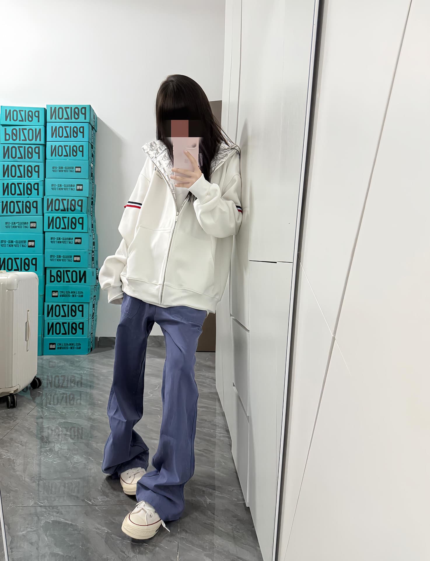 얇은 스타일 백금 지퍼 인사이드 펌프 이후 패키지 칼라 순수한 Mianhua 면 복합 후드티 상세 이미지 6