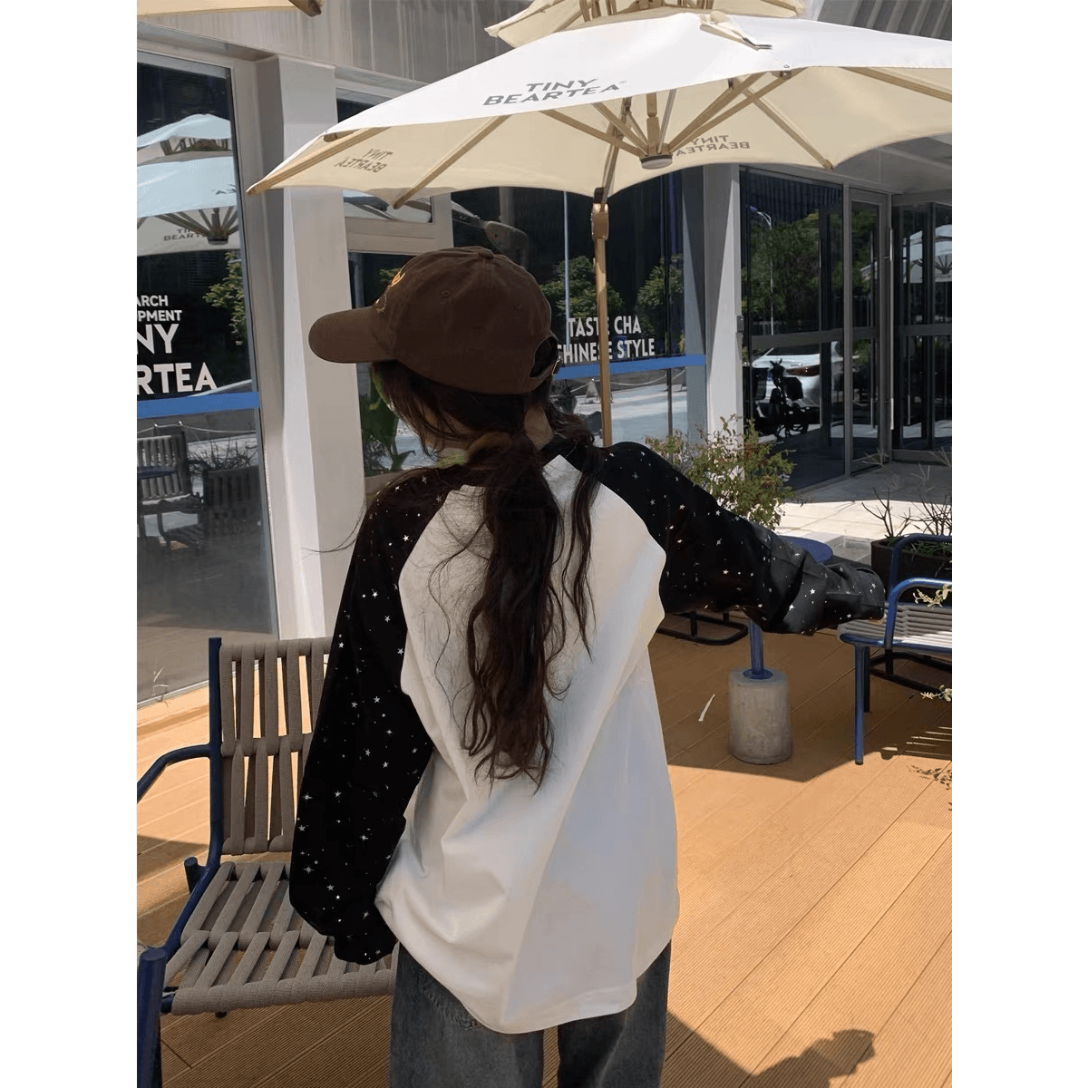 프린트 순면 220 그램 긴팔 이미지 5