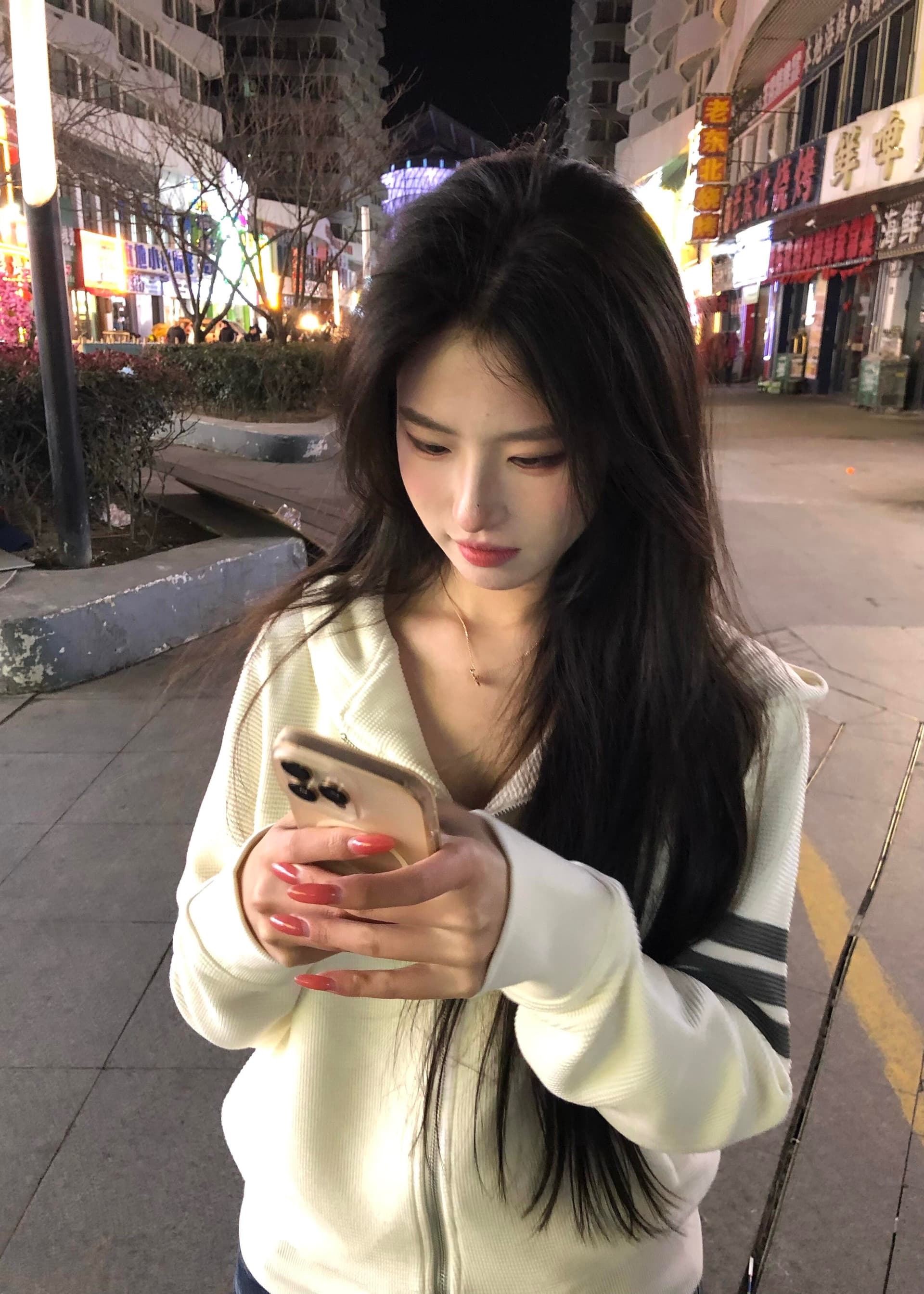 얇은 스타일 원본 솜씨 인사이드 그리기 자수 광저우 후아 남편 그리드 복합 쇼트 스타일 후드 티 스웨터 이미지 3