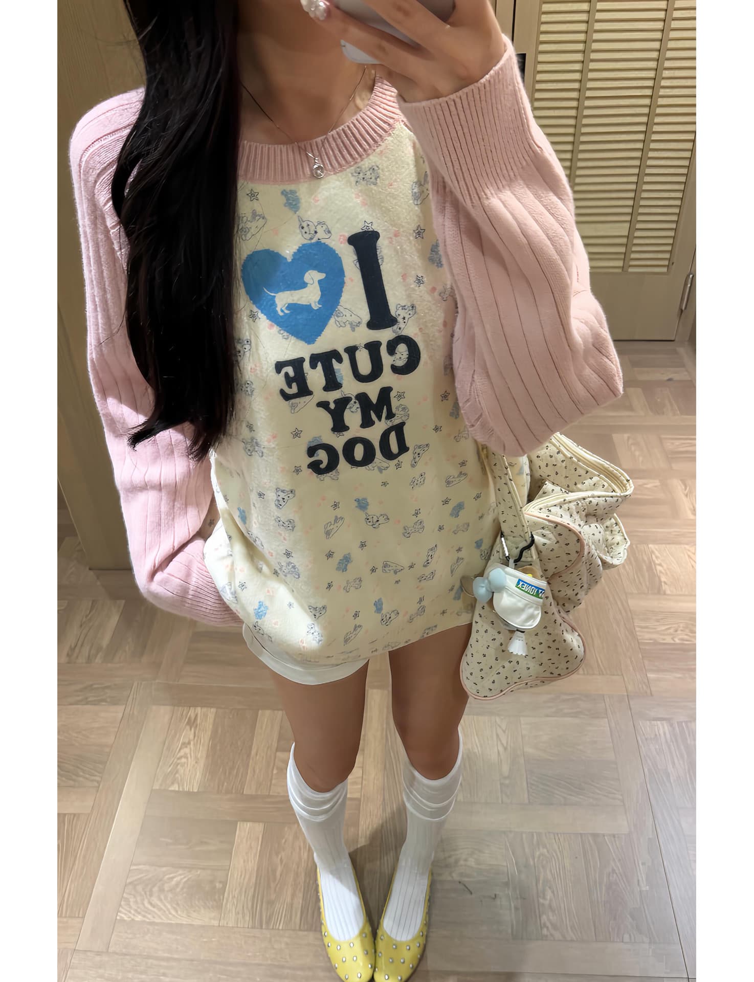 세 양 플러시 긴팔 스웨터 여자 이미지 2