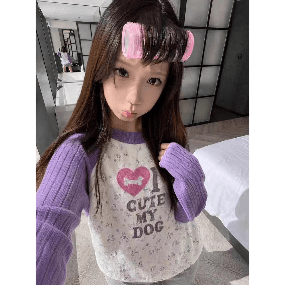 세 양 플러시 긴팔 스웨터 여자 이미지 5