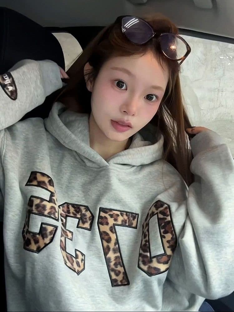털이 있는 후드 자수 후드티 순면 복합 진짜 슈퍼 가을 겨울 후드티 재킷 이미지 3