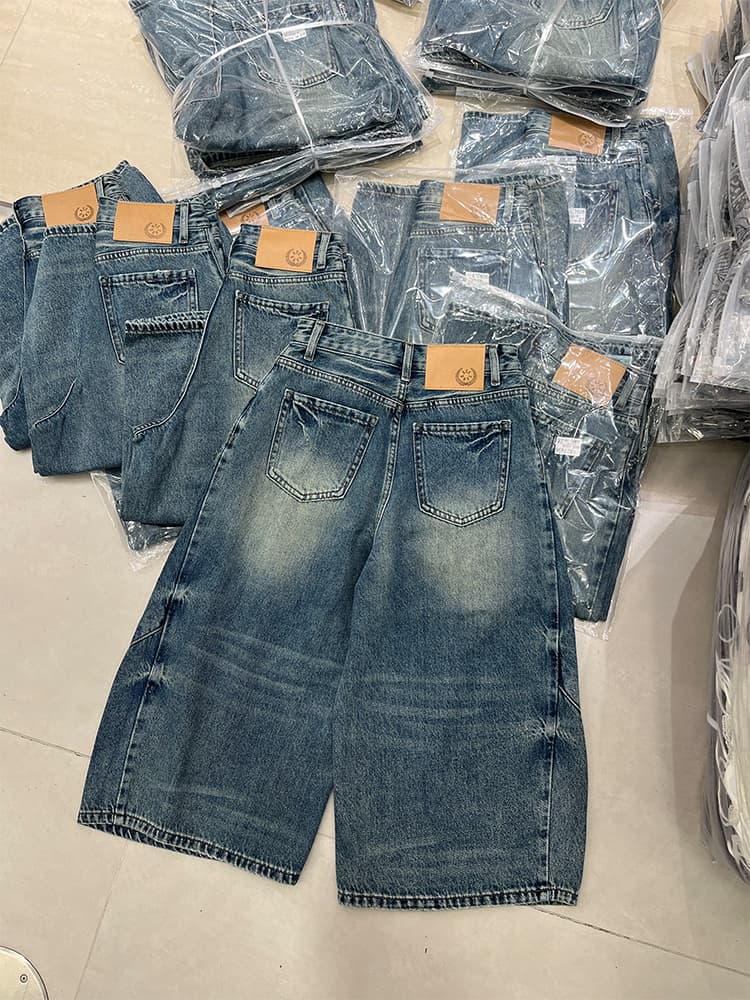 배 모양 몸 복음 자이언트 표지 넓적 다리 한국 jeans 워싱 8 점 바나나 바지 여성 루즈핏 슬림해 보이는 청바지 이미지 5