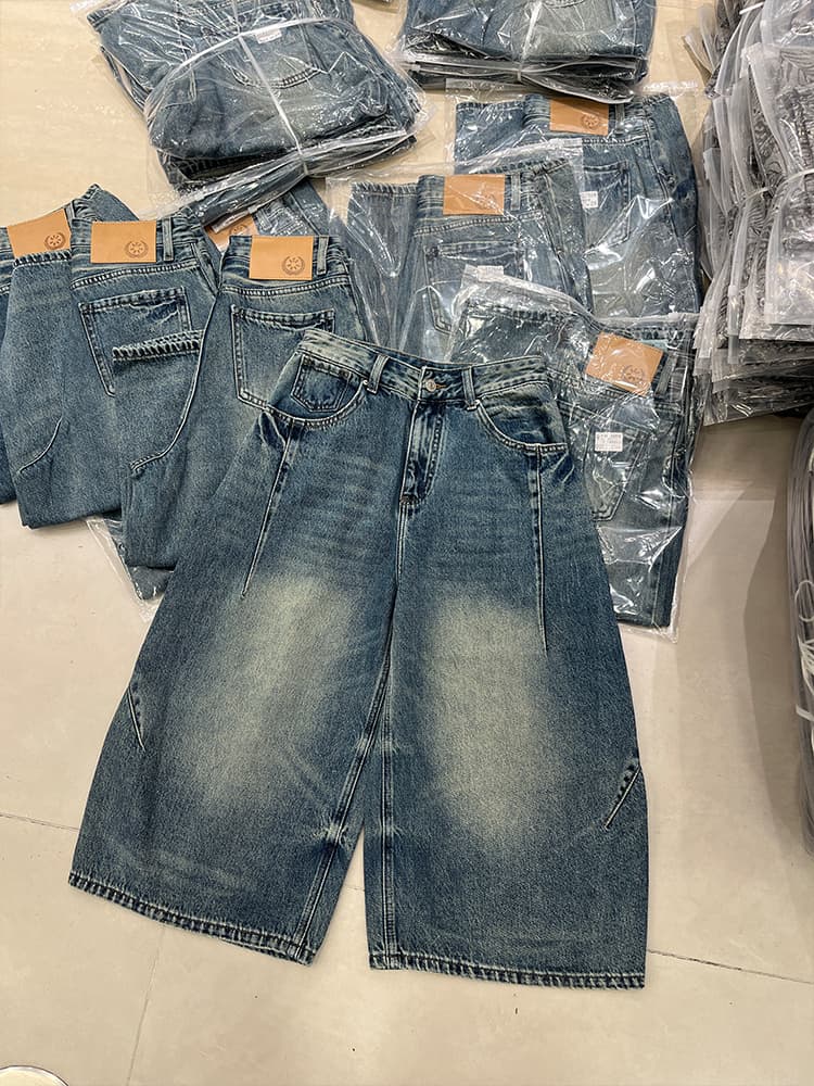 배 모양 몸 복음 자이언트 표지 넓적 다리 한국 jeans 워싱 8 점 바나나 바지 여성 루즈핏 슬림해 보이는 청바지 상세 이미지 9