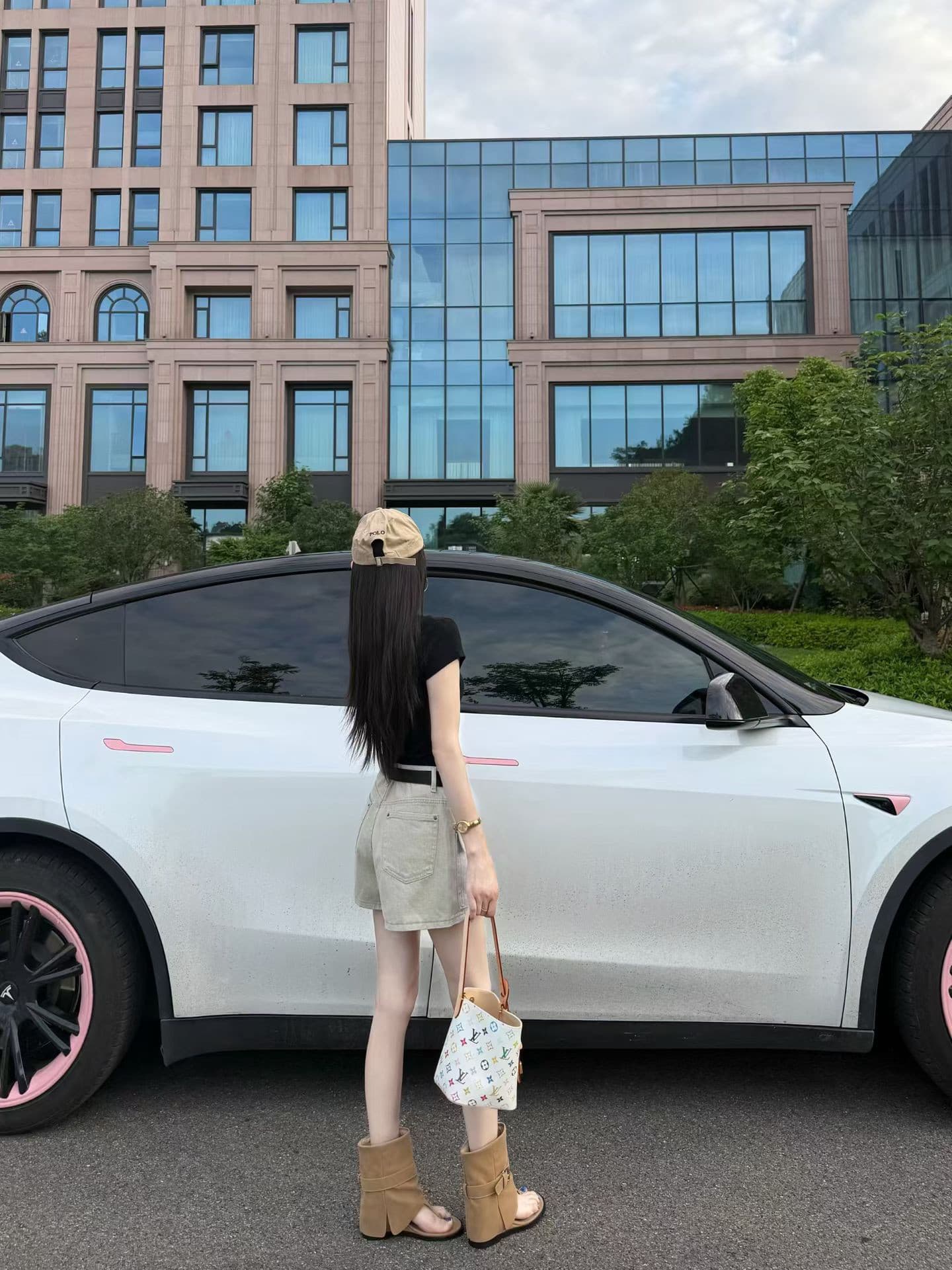 워크웨어 데님 반신 치마바지 여성 여름 얇은 스타일 2026 슈퍼 화재 하이웨이스트 작은 키 다용도 미니 스커트 상세 이미지 3