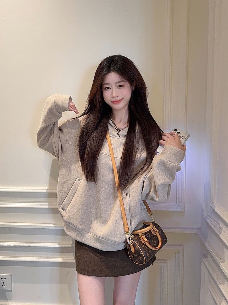 실사 특별 가격 찹쌀 플러시 복합 진짜 슈퍼 460 그램 털이 있는 후드티 가을 겨울 새로운 루즈핏 후드 보온 맨위
