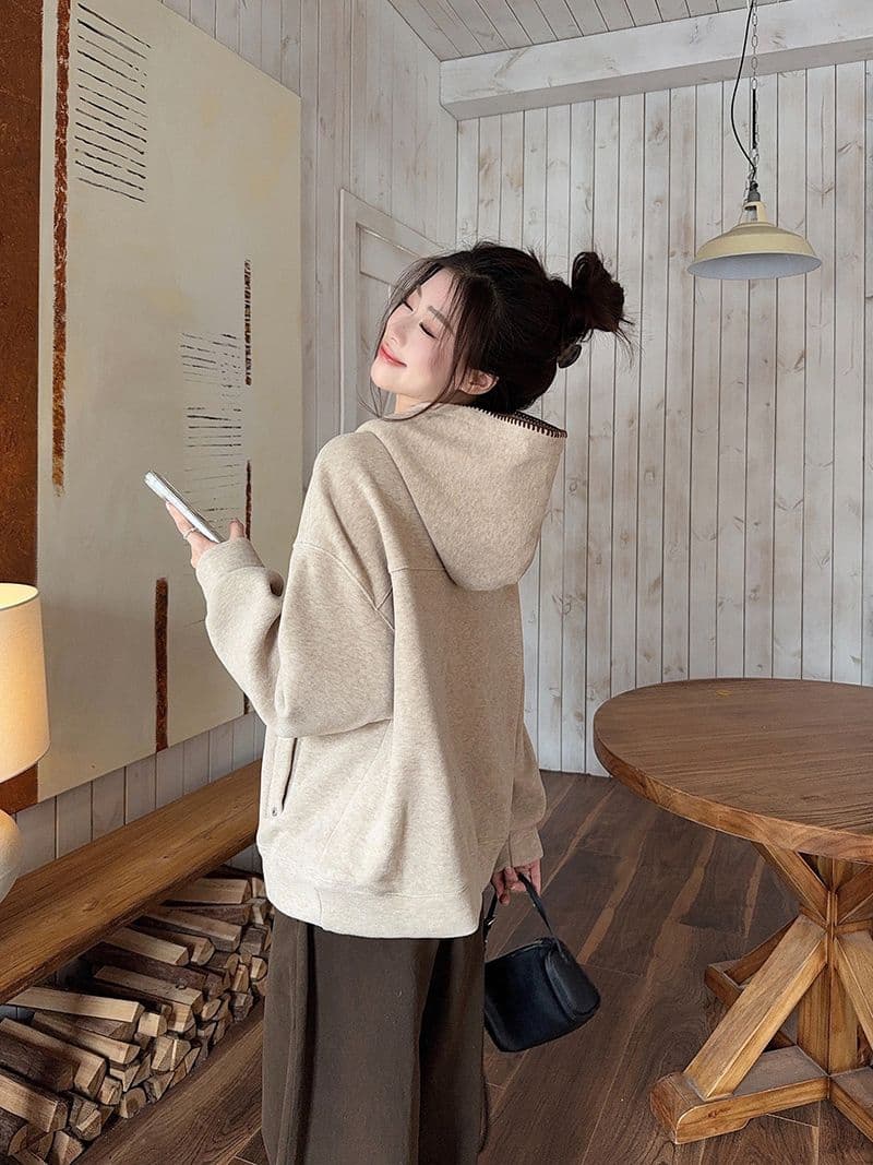 실사 특별 가격 찹쌀 플러시 복합 진짜 슈퍼 460 그램 털이 있는 후드티 가을 겨울 새로운 루즈핏 후드 보온 맨위 상세 이미지 20