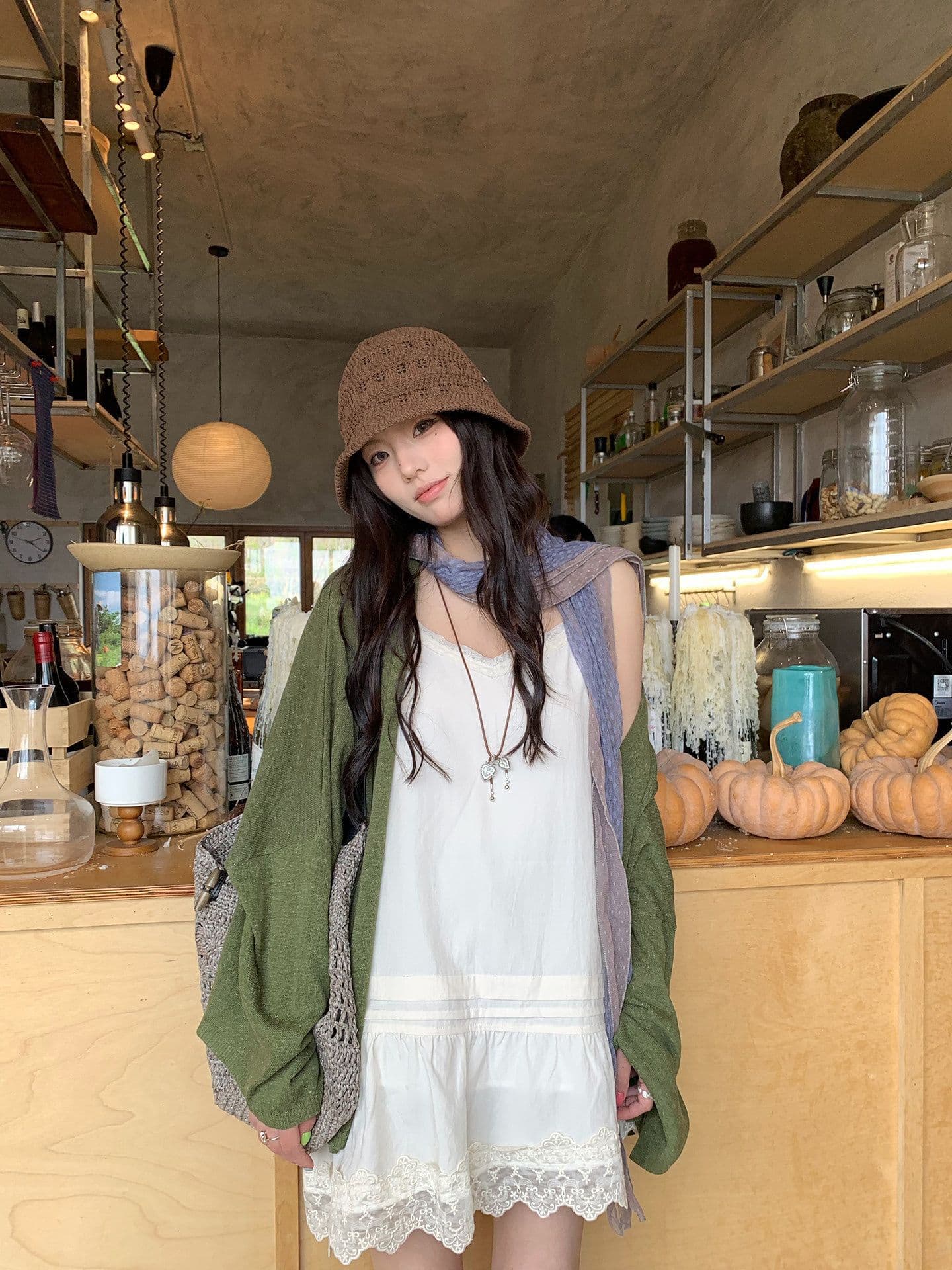 12 아마 60 아크릴 28 라이 경기 서울 부드러운 찹쌀 오픈 가디건 여름 편안함 도루 센스 얇은 스타일 니트 여성 코트 이미지 3