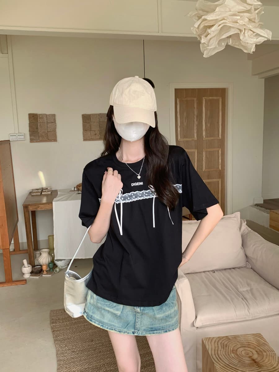 실사 순면 루즈핏 출퇴근 여름 인터넷 색상 품격 슬림해 보이는 연령 감소 다용도 한국 스타일 라운드 넥 풀오버 티셔츠 맨위 상세 이미지 11