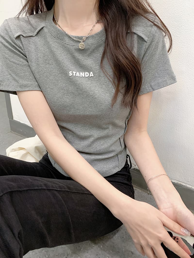 실사 1 1 순면 리브 210 그램 반팔 티셔츠 여성 여름 2026 몸매 가꾸기 쇼트 스타일 라운드 넥 맨위 한국 스타일 여성 의류 상세 이미지 32