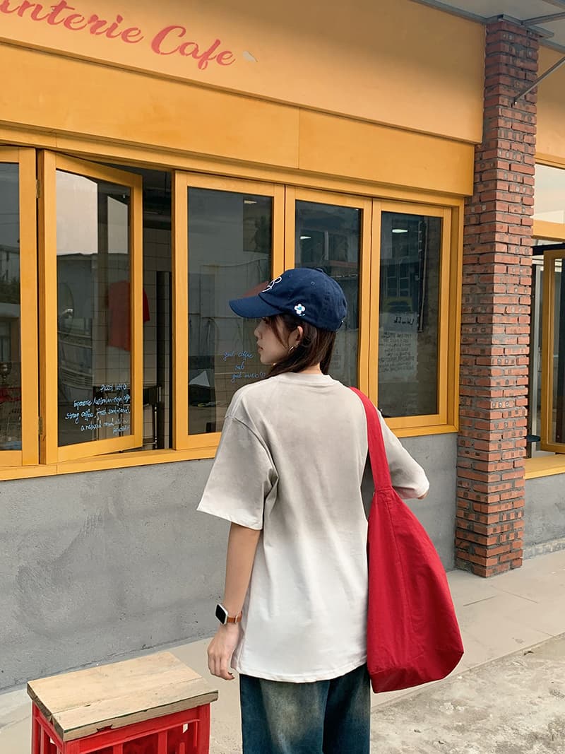 실사 더블 실 순면 반팔 티셔츠 남자 여름 2026 새로운 트렌드 그라데이션 중간 길이 루즈핏 라운드 넥 맨위 여성 의류 상세 이미지 17