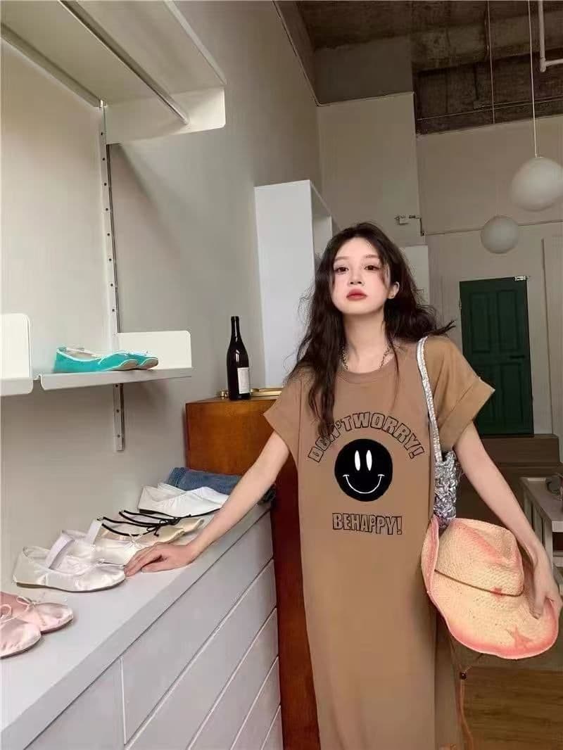 한국 대외 무역 일본식 ins 바람 여름 프린트 스트레이트 치마 다용도 반팔 드레스 Feifei 소매 상세 이미지 7