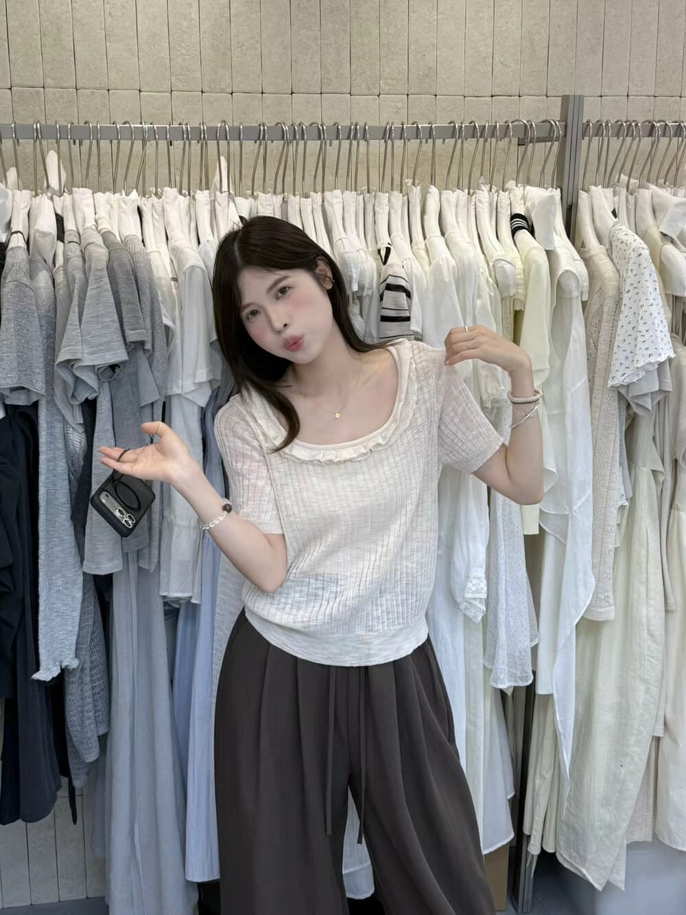 프랑스식 배색 POLO 칼라 니트 반팔 티셔츠 여성 여름 새로운 몸매 가꾸기 슬림해 보이는 작은 셔츠 고유 한 Chic 맨위 상세 이미지 4