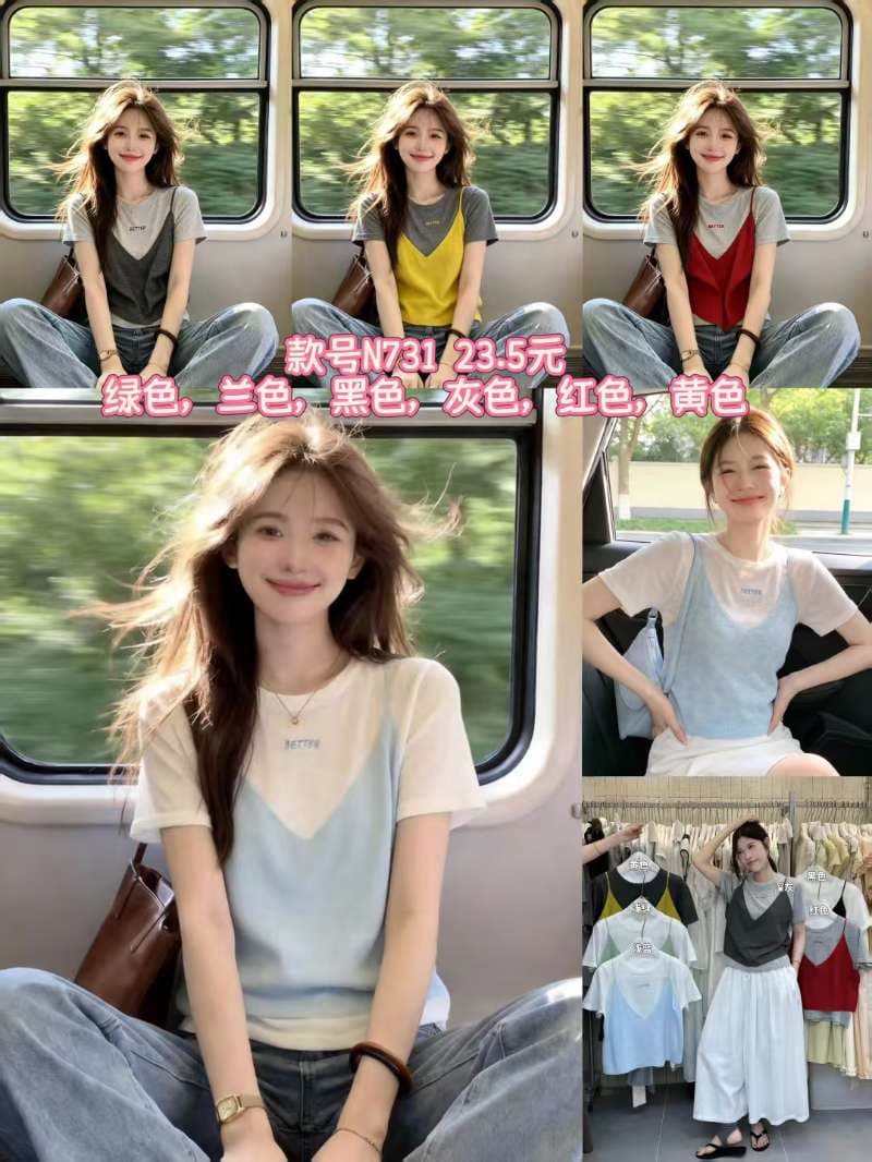 다용도 배색 측면 편안함 얇고 가벼운 니트 스웨터 여성 2026 년 여름 편안함 캐주얼 자수 반팔 맨위 상세 이미지 2