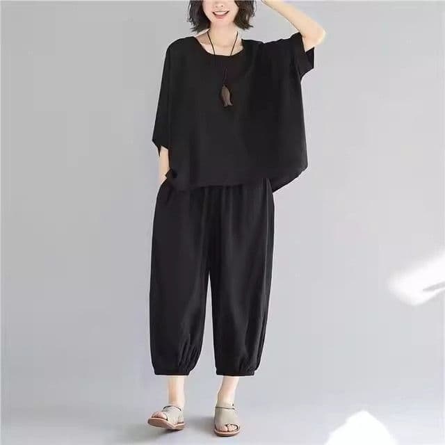 있음 주머니 엄마 여름 드레스 2026 새로운 슬림해 보이는 표지 배 숨기기 고기 세트 여성 지방 mm 표지 고기 운동 투피스 세트 상세 이미지 6