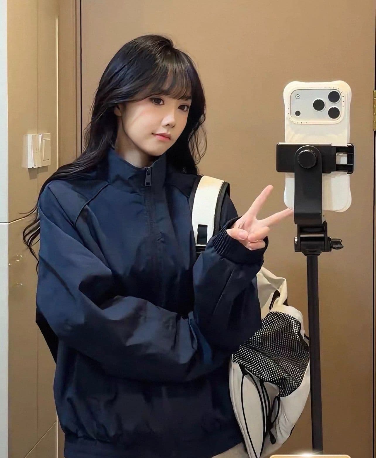 아메리칸 프로필 모양 스탠드 칼라 플라잉 재킷 커플 섹션 빅 사이즈 조수 브랜드 악당 잘 생긴 고급 센스 야구 유니폼 워크웨어 재킷 이미지 2
