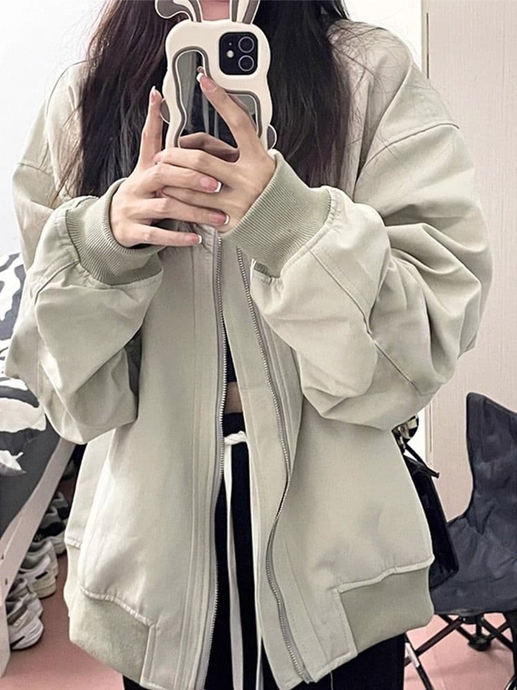 아메리칸 레트로 chic 이른 봄 여성 코트 2026 새로운 파일럿 재킷 디자인 센스 작은 대중 봄 가을 야구 유니폼 상세 이미지 10