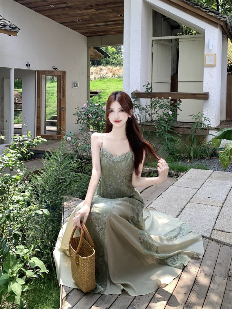 새로운 중식 슬립 드레스 국풍 경기 치파오 쉬폰 자외선 차단 의류 상세 이미지 6