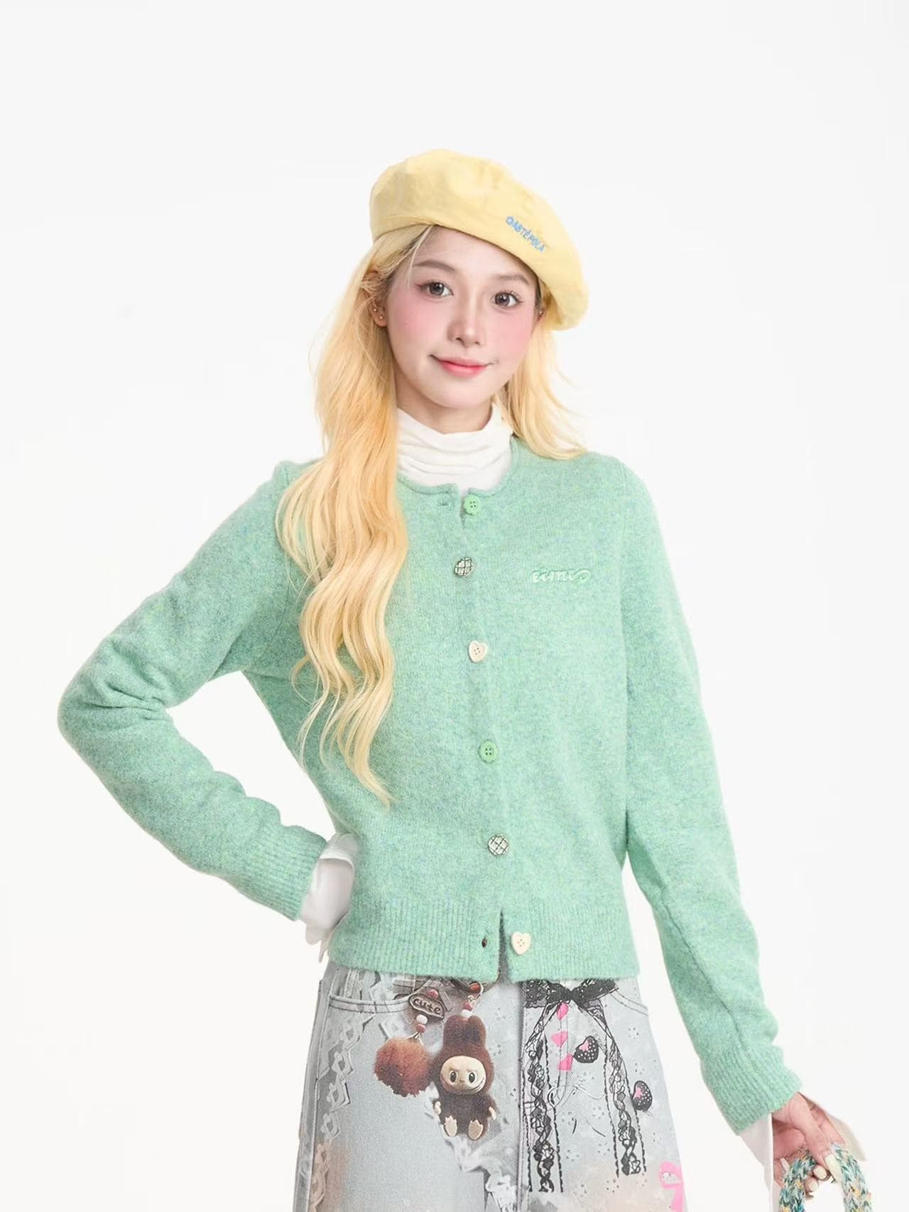 한 부서 부드러운 바람 오픈 가디건 스웨터 여자 고급 센스 부드러운 찹쌀 몸매 가꾸기 슬림해 보이는 쇼트 스타일 니트 스웨터 재킷