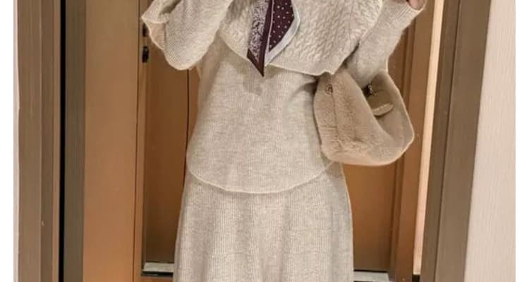 가을 겨울 신제품 임산부 스카프 망토 예쁜 스웨터 수 있습니다. 조정 반신 스커트 패션 스웨터 3종 세트 상세 이미지 23