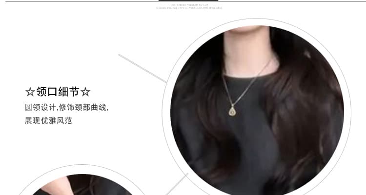 선물 물품 2026 가을 겨울 새로운 임산부 니트 박쥐 셔츠 패치워크 치마 커튼 한 부서 느슨함 느긋한 루즈핏 세트 상세 이미지 12