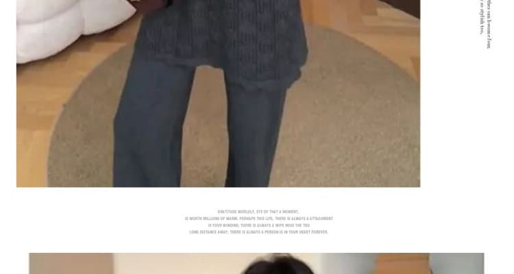 선물 물품 2026 가을 겨울 새로운 임산부 니트 박쥐 셔츠 패치워크 치마 커튼 한 부서 느슨함 느긋한 루즈핏 세트 상세 이미지 26