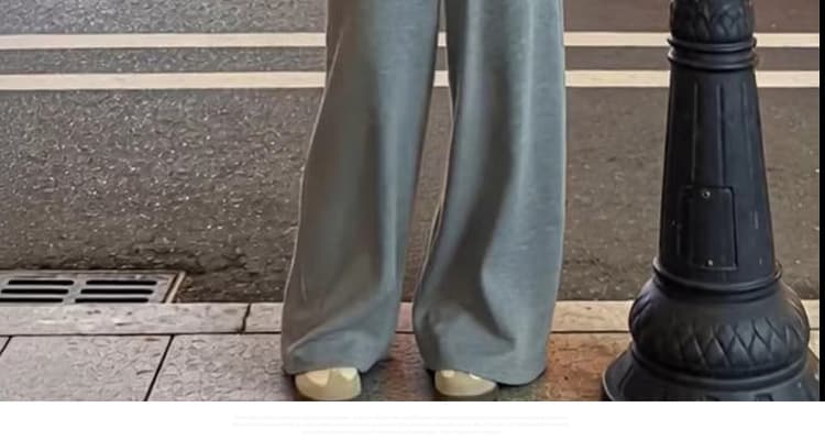 선물 실사 2026 여름 새로운 임산부 레이스 조각 랩스커트팬츠 후드티 와이드 레그 팬츠 느긋한 루즈핏 세트 상세 이미지 32