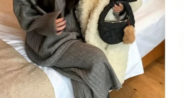 가을 겨울 신제품 임산부 자이언트 잘 생긴 폭발 꽈배기 짜임 스웨터 루즈핏 대 에디션 8 점 와이드 레그 팬츠 세트 상세 이미지 28